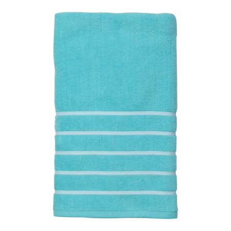 Mainstays Beach Towel, Light Blue Multi-stripe