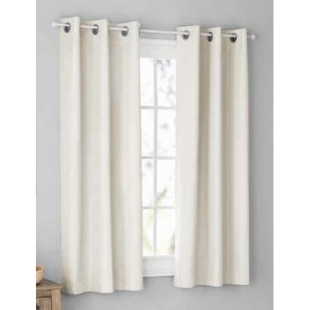 Mainstays Blackout Curtains, Set of 2, 37" x 63", White
