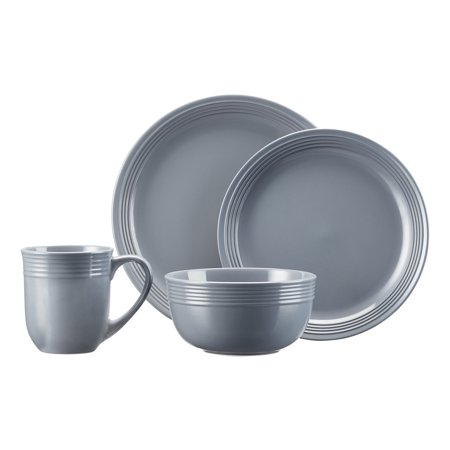 Mainstays Chiara 16-Piece Gray Dinnerware Set