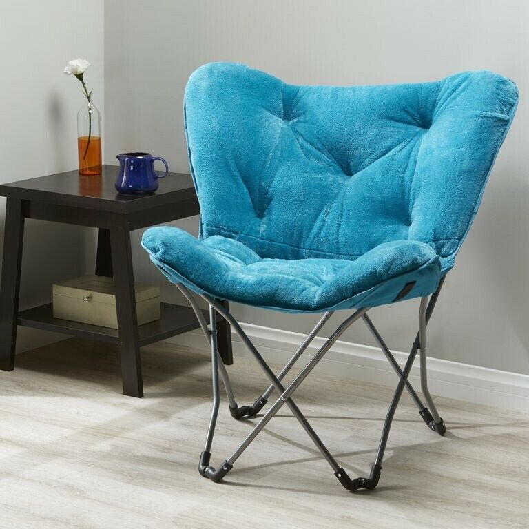 Mainstays Folding Faux Fur Butterfly Chair,