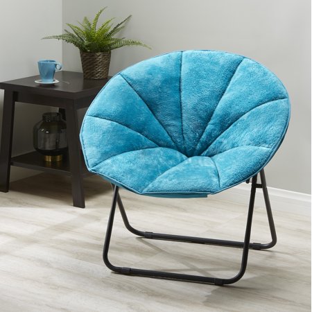 Mainstays Folding Plush Saucer Chair, Multiple Colors