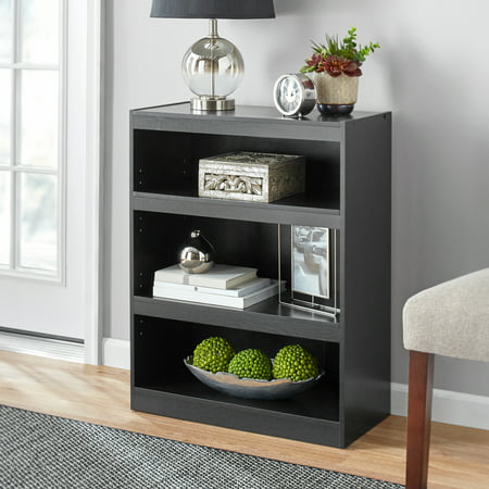 Mainstays Framed 3-Shelf Bookcase, True Black Oak On Sale At Walmart