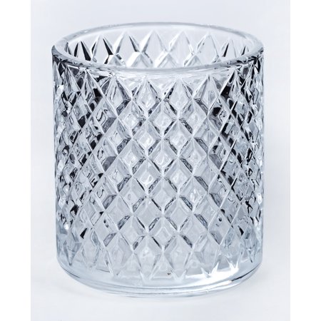 Mainstays High Clear Diamond Pattern Glass Votive and Tealight Candle holder