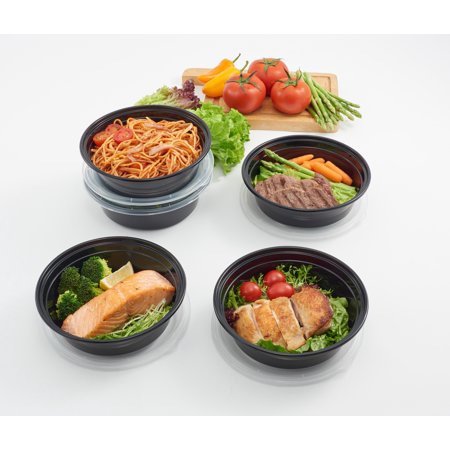 Mainstays Meal Prep Food Storage Container, Round, 5 Count