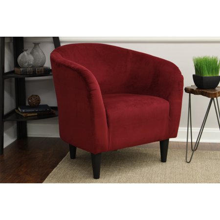 Mainstays Microfiber Tub Accent Chair, Berry Red