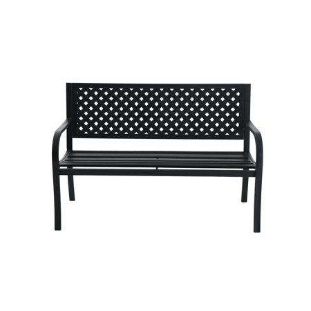 Mainstays Outdoor Durable Steel Bench - Black