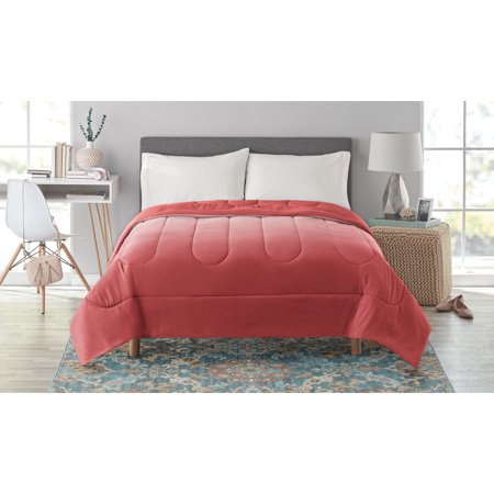 Mainstays Red 3 Piece Bed in a Bag Comforter Set With Sheets, Twin/Twin XL