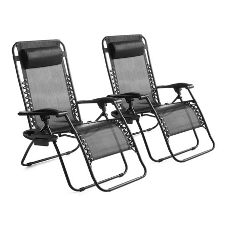 Mainstays Zero Gravity Chair Lounger, 2 Pack - Black WALMART CLEARANCE ONLINE!