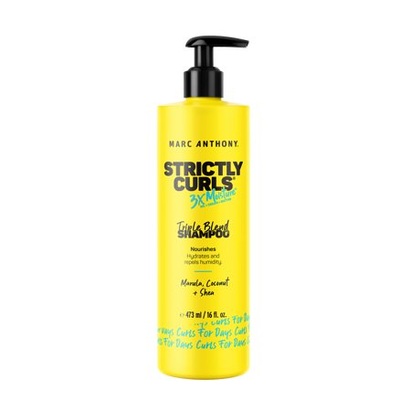 Marc Anthony Strictly Curls 3x Moisture Shampoo for Curly Hair with Shea Butter & Marula Oil, Sulfate Free, 16 oz - WALMART