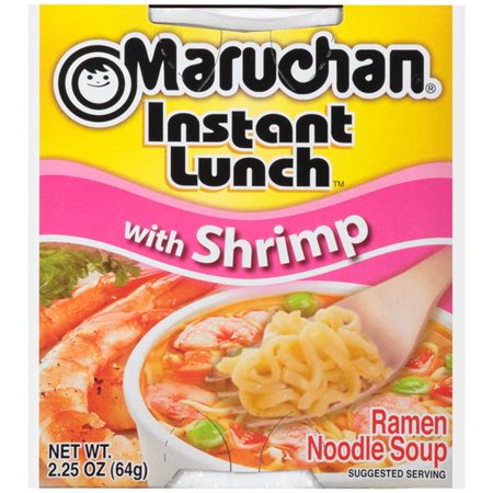 Maruchan Instant Lunch Ramen Noodle Soup with Shrimp, 2.25 oz (12 Packs)