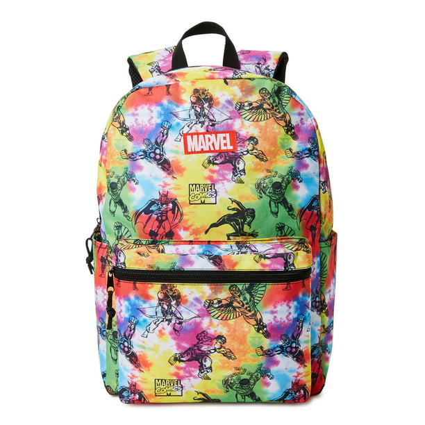 Marvel Comics Superheroes Unisex Printed Backpack Multi-Color Tie Dye on Sale At Walmart - Back To School Deal