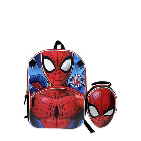 Marvel Spider-Man Boys Large Backpack with Detachable Lunch Bag 2-Piece Set