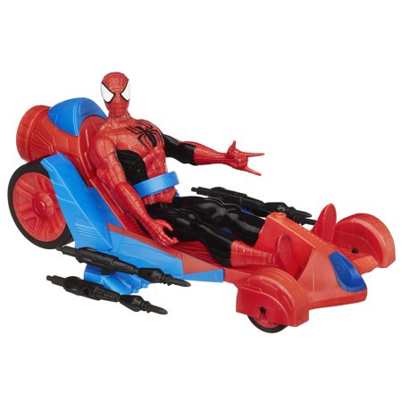 Marvel Ultimate Spider-Man Titan Hero Series Spider-Man Figure with Turbo Racer Vehicle
