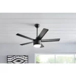 matte black home decorators collection ceiling fans with lights sw1422 48in mbk e4 400