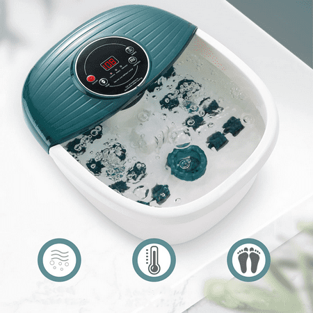 MaxKare Foot Spa Bath Massager with Heat, Bubbles, and Vibration, Digital Temperature Control, 16 Masssage Rollers with Mini Detachable Massage Points, Soothe and Comfort Feet