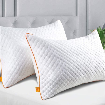 Maxzzz Pillows 2 Pack Bamboo Fiber King Size Pillow Hypoallergenic Bed Pillows for Sleeping with Removable Cover