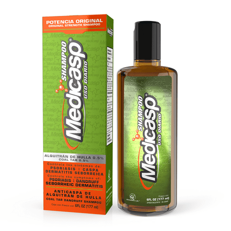 Medicasp Coal Tar Dandruff Shampoo For Dandruff, Seborrheic Dermatitis and Psoriasis, 6 fl oz