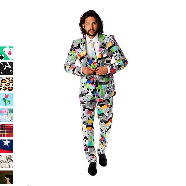 Men's OppoSuits Slim-Fit Novelty Pattern Suit & Tie Collection on Sale At Kohl's