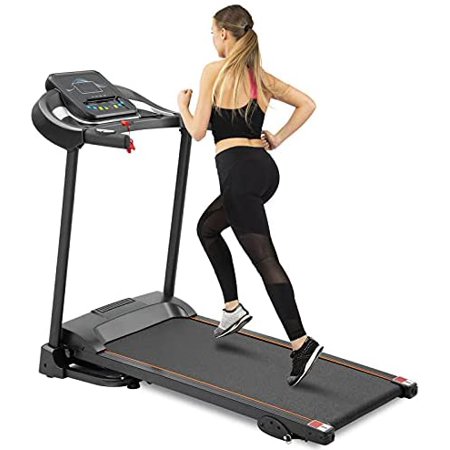 Merax Folding Treadmill for Home with 3 Incline Options 1.5HP Portable Compact Electric Running Machine for Walking Jogging Exercise with 12 Preset Programs Tracking Pulse Calories