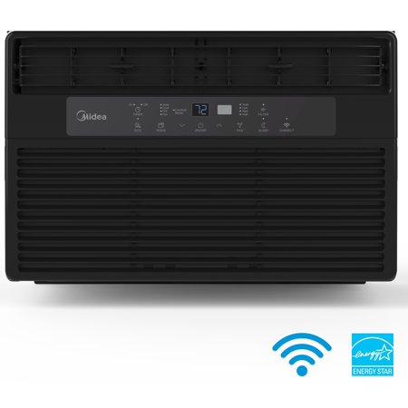 Midea 8,000 Btu 115V Smart Window Air Conditioner With Comfort Sense Remote, Black, Maw08S1Wbl
