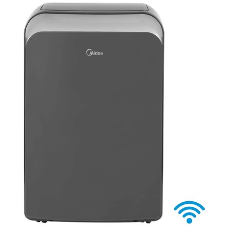 Midea 8,000 Btu (12,000 Btu Ashrae) 115V Smart Portable Air Conditioner, Gray, Map08S1Wgr