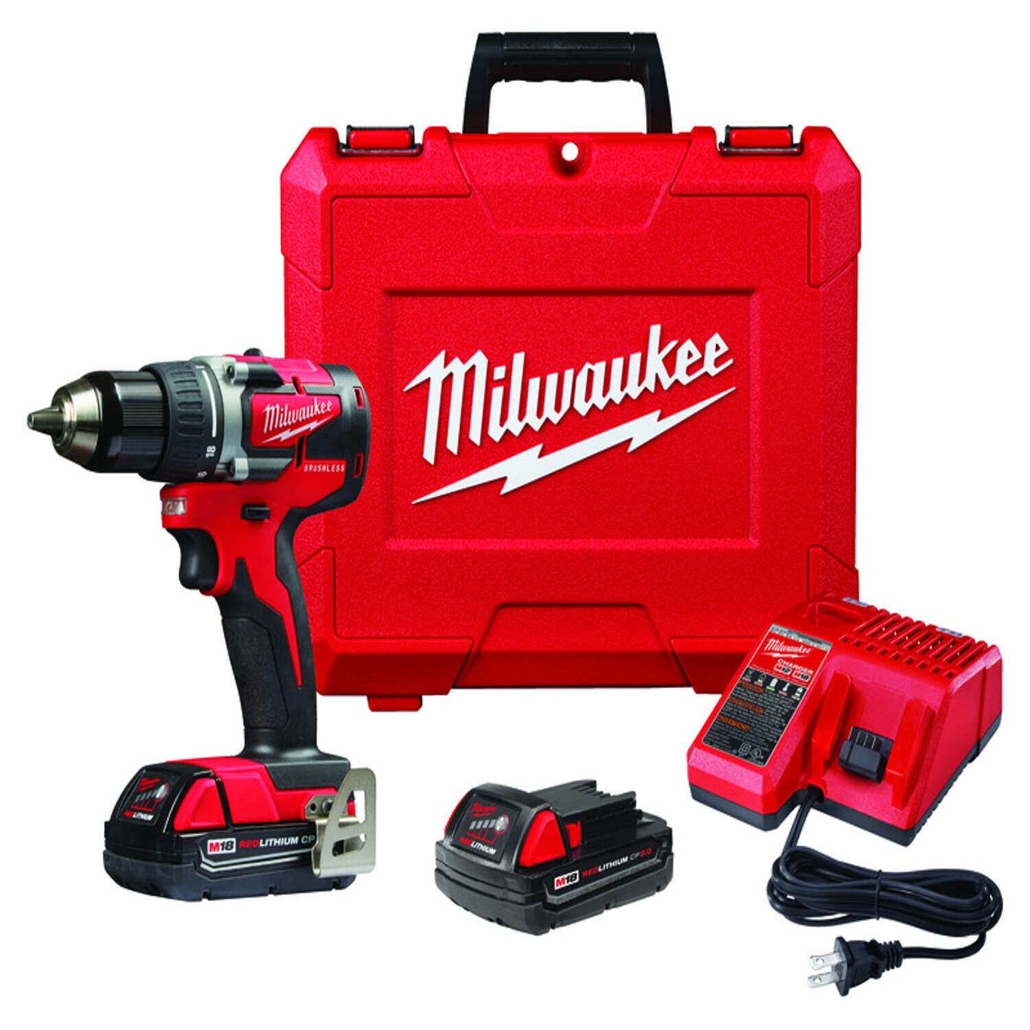 Milwaukee M18 18 V 1/2 in. Brushless Cordless Compact Drill Kit (Battery & Charger) on Sale At VigLink Optimize Merchants