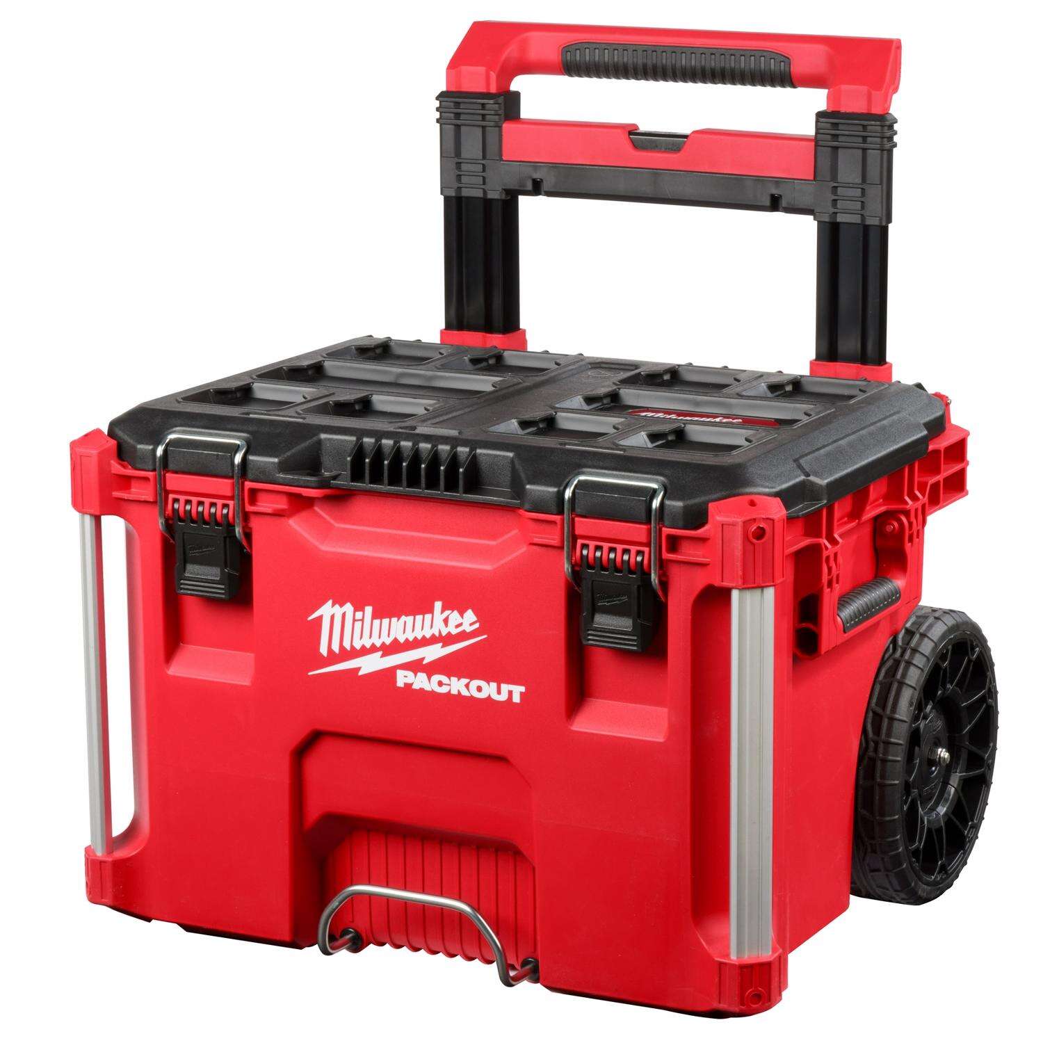Milwaukee Packout 18.6 in. Rolling Tool Box Black/Red