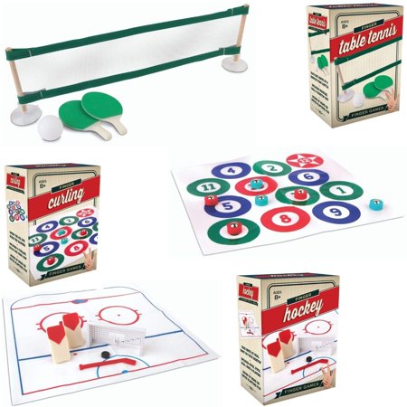 Mini Finger Desk Games 3Pcs Hockey, Table Tennis and Curling Finger Games