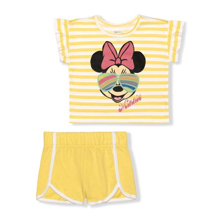 Minnie Mouse Baby & Toddler Girls Stripe Short Set, 12M-5T