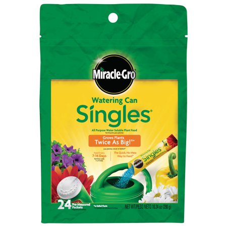Miracle-Gro Watering Can Singles All Purpose Water Soluble Plant Food, 24 Singles