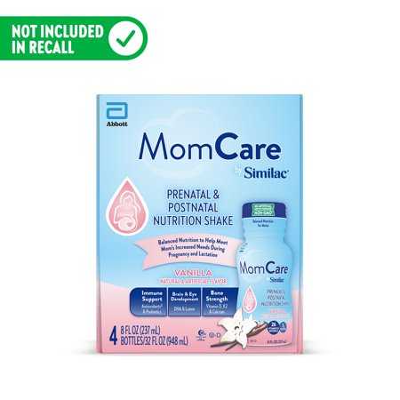 MomCare by Similac Prenatal & Postnatal Nutrition Shake, 16 bottles, 8-fl-oz each