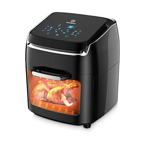 MOOSOO 8-in-1 Air Fryer Oven, 12.7 QT Large Electric Air Fryer Toaster Oven for Oil-Less Air Frying Cooking, Low Temperature Dried Fruit Function, Large LED Digital Touch Screen , Overheat Protection