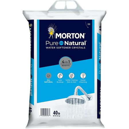 Morton Pure and Natural Water Softener Crystals, 40-pound bag