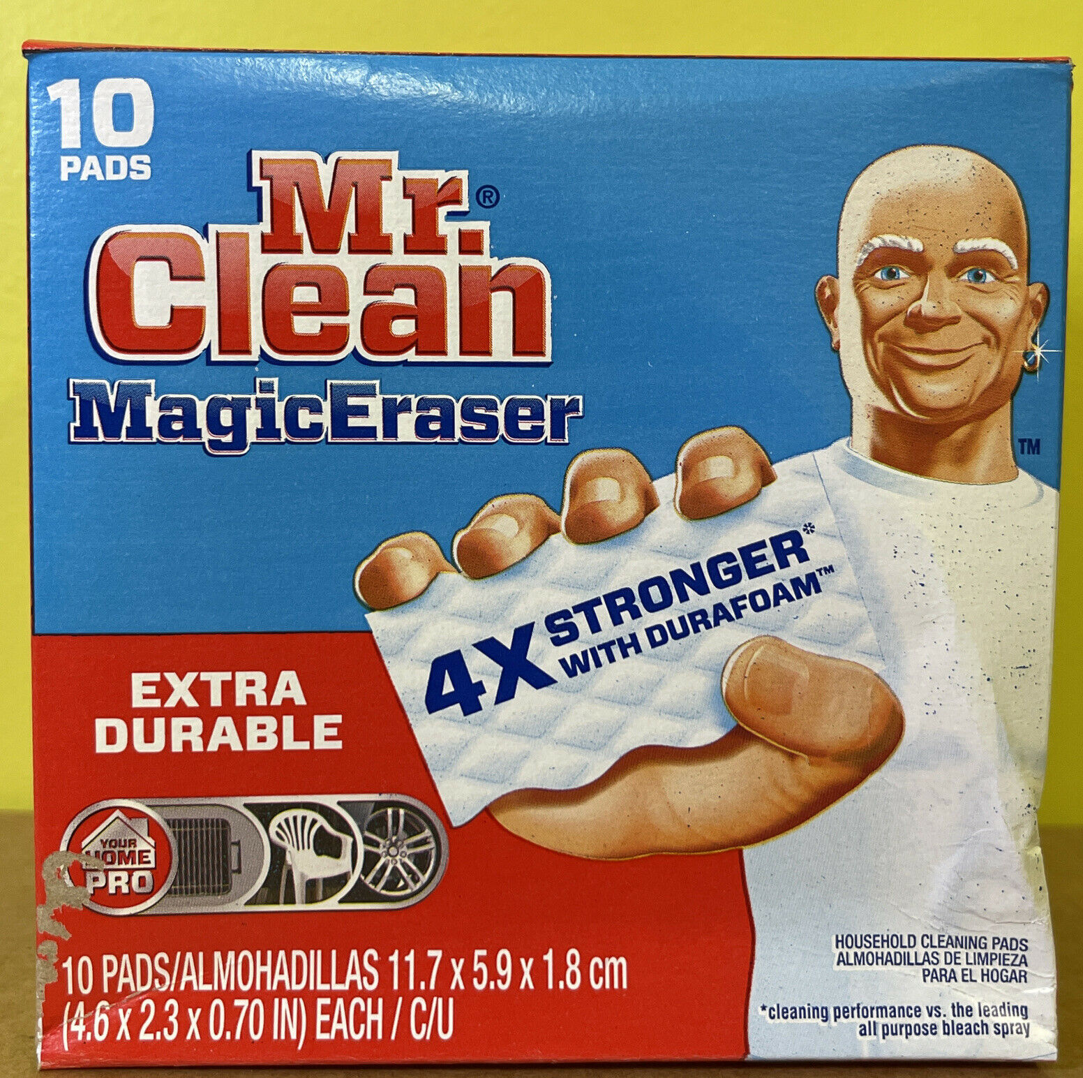 Mr. Clean Extra Durable Magic Eraser Cleaning Sponge Durafoam Cleaner 10 Count