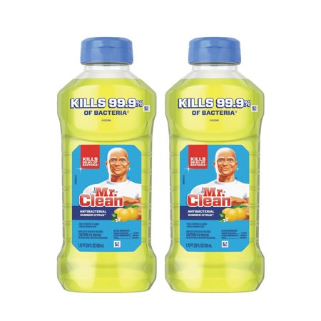 Mr. Clean Multi-Surface Antibacterial Cleaner, Summer Citrus, 28 oz. 2 Pack