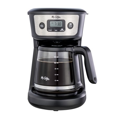 Mr. Coffee 12 Cup Programmable Coffee Maker with Strong Brew, Stainless