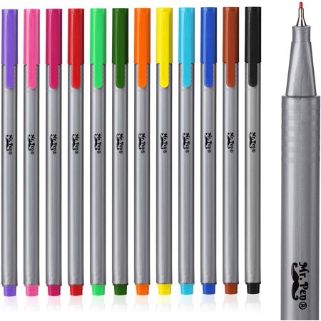 Mr. Pen- Fineliner Pens, 12 Pack, Pens Fine Point, Colored Pens, Journal Pens, Bible Journaling Pens, Journals Supplies, School Supplies, Pen Set, Art Pens, Writing Pens, Fine Tip Markers, Bible Pens