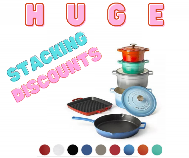 Martha Stewart Cast Iron Collection HUGE Stacking Discounts!