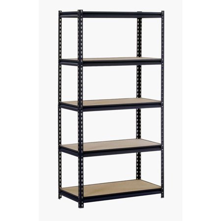 Muscle Rack 36 in. W x 60 in. H x 18 in. D 5-Tier Steel Shelving Unit, 150 pound capacity