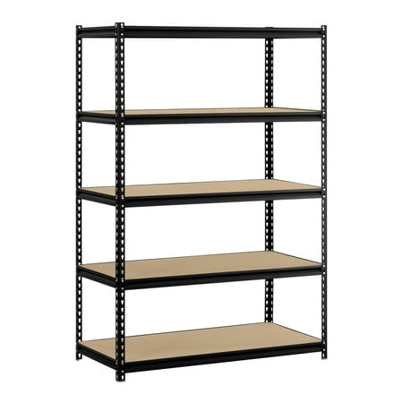 Muscle Rack 48&Quot;W X 24&Quot;D X 72&Quot;H 5-Shelf Steel Freestanding Shelving Unit; Black