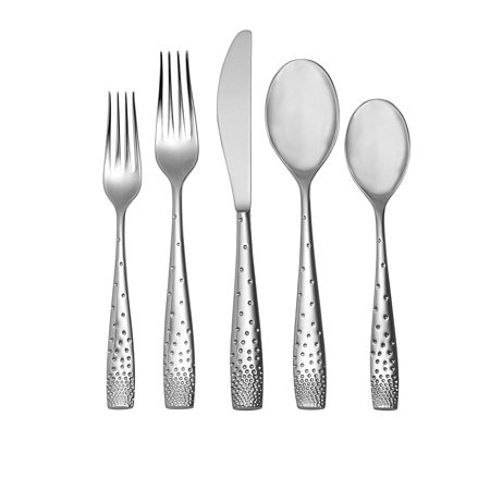 Nambè Tilt Dazzle 45-Piece Flatware Set With Service For 8, Stainless Steel, Silver