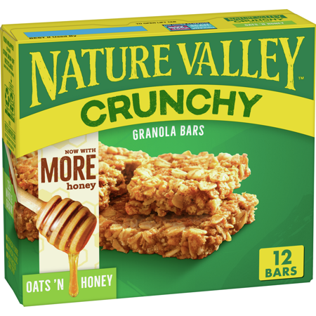 Nature Valley Crunchy Granola Bar, Oats 'N Honey, 12 Bars, 8.94 oz