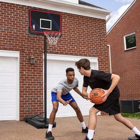 NBA Official 44 In. Portable Basketball System Hoop with Polyethylene Backboard