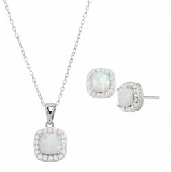Gemstone & White Sapphire Pendant & Earring Set Ebay Cyber Monday Sale!