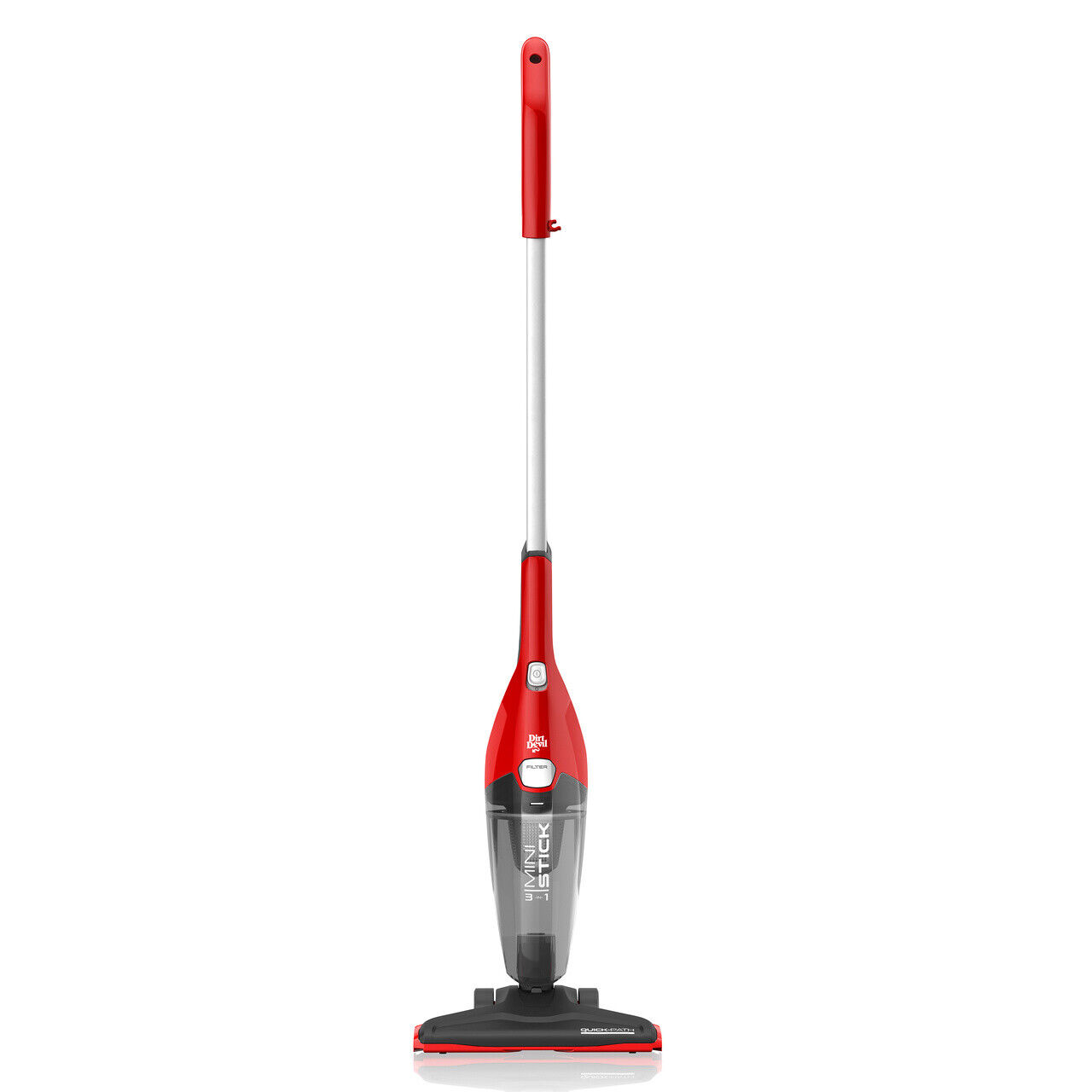 NEW DIRT DEVIL 3-in-1 Mini Stick Bagless Vacuum Cleaner, SD22015PC, Red