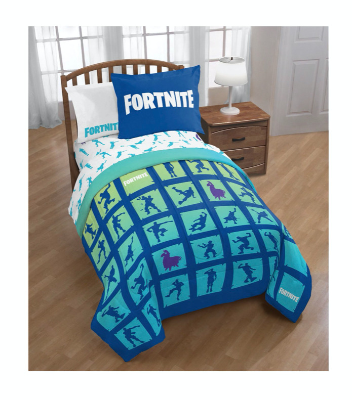 New Fortnite Boogie Twin / Full Reversible Comforter Set Boy's Kids Bedding