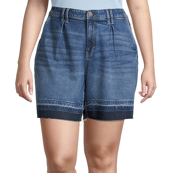 new!a.n.a Womens High Rise 8" Denim Short-Plus on Sale At JCPenney