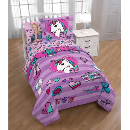 Nickelodeon JoJo Siwa Twin/Full Reversible Comforter and Sham Set, Kid's Bedding