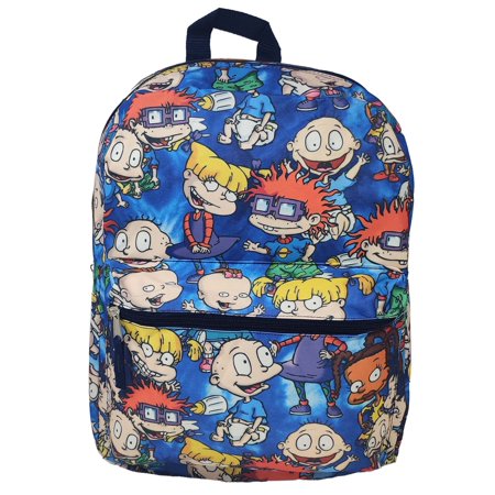 Nickelodeon Rugrats Backpack 16" All-Over Print Tommy Angelica w/ Front Pocket