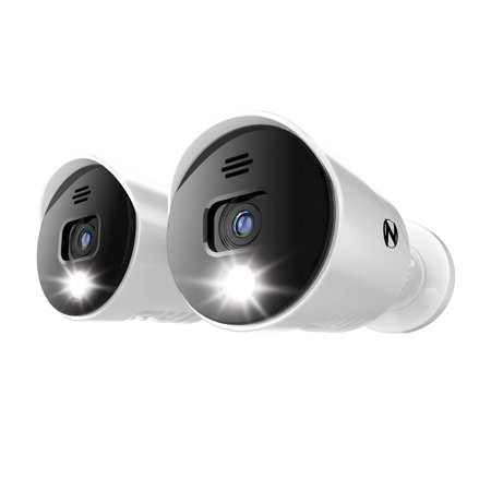 Night Owl Wired Add On 1080p HD Spotlight Camera with Preset Voice Alerts and Built-In Camera Siren (2-Pack)